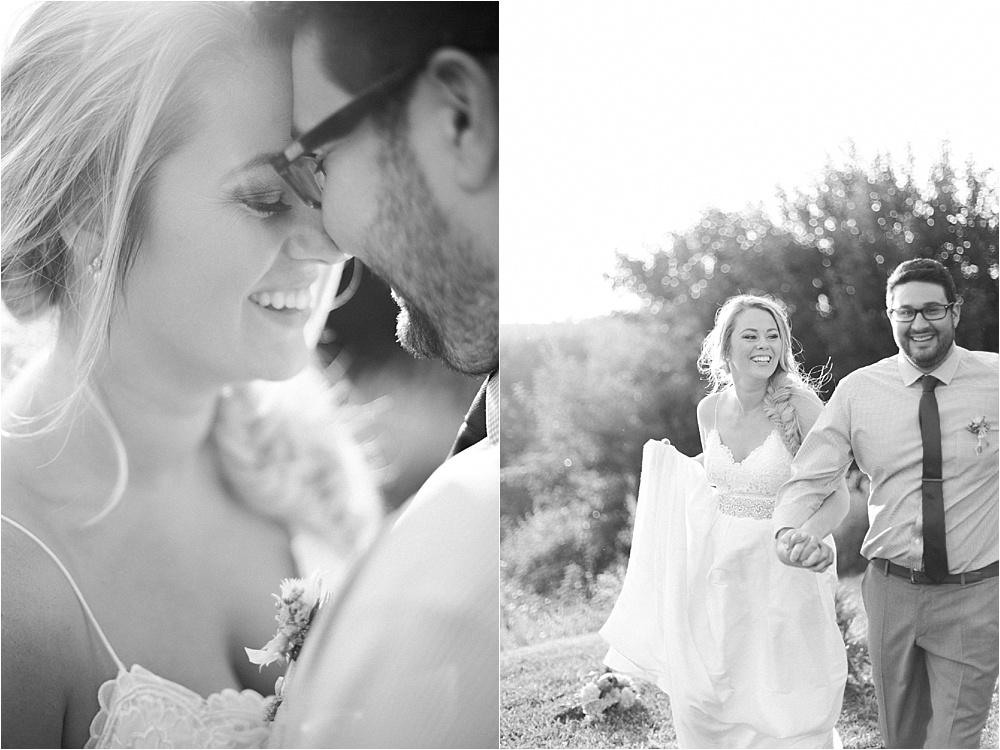 Bride and groom photos at sunset. Photographed by Morgan Williams Photography.