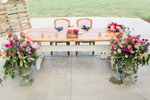 Head table at Corner House B&B. Photographed by Morgan Williams Photography.