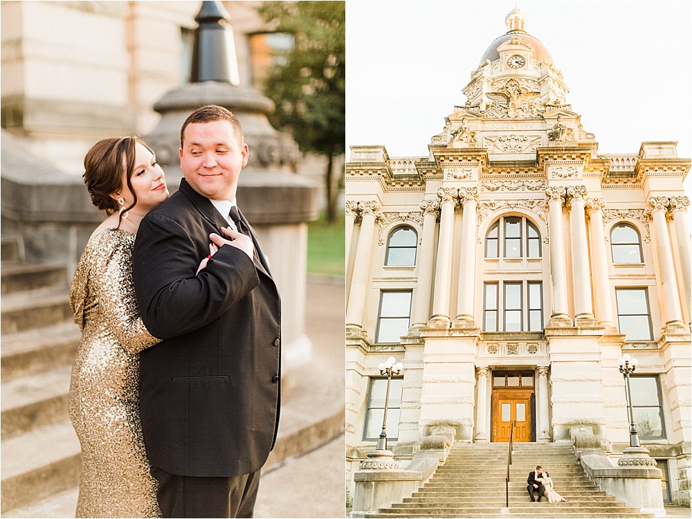 engagement session at the old courthouse in evansville indiana