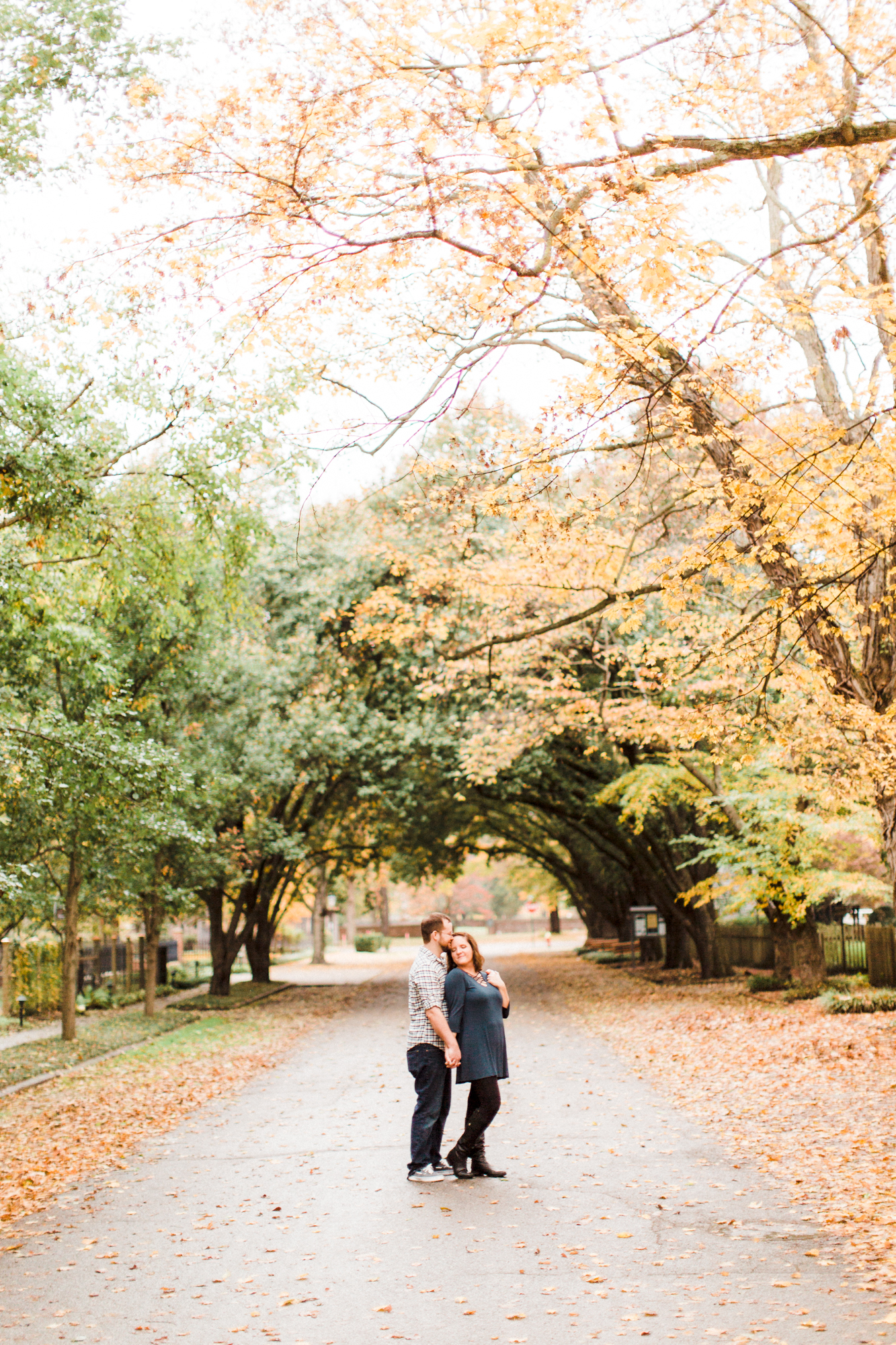 Courtney and Scott's Fall Engagement Session in New Harmony. Photographed by Morgan Williams Photography.