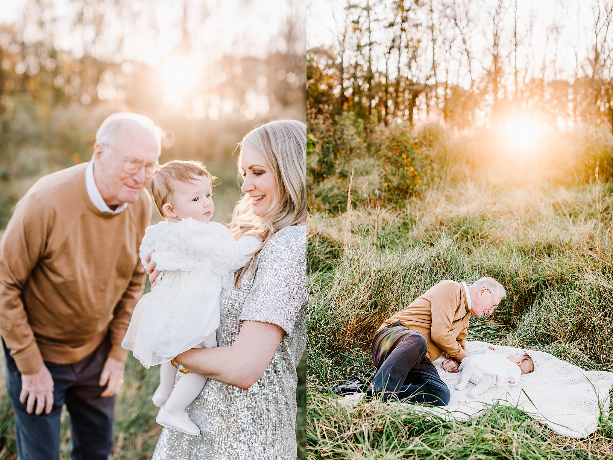 Raleigh family photos with grandpa