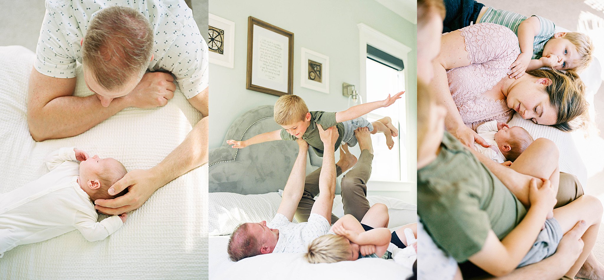 raleigh family of five newborn session